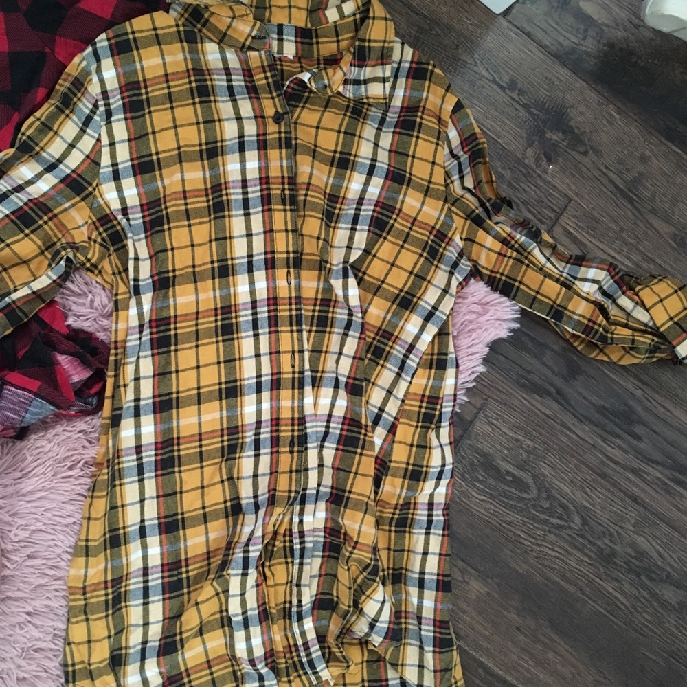 Long plaid shirt